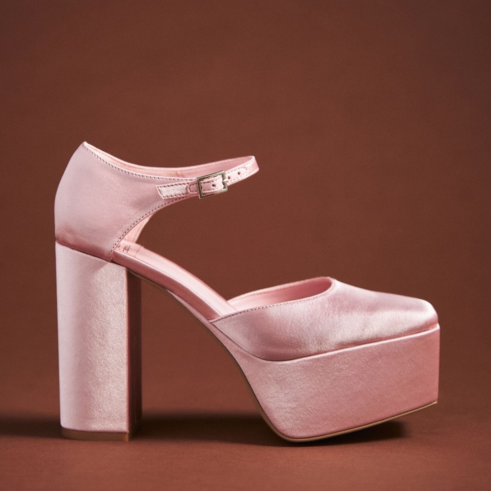 JEFFERY CAMPBELL OVR-N-OUT HEELS PINK PLATFORM